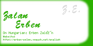 zalan erben business card